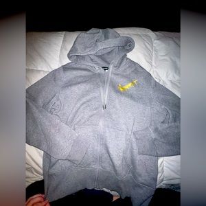 Not real Nike zip up grey sweatshirt